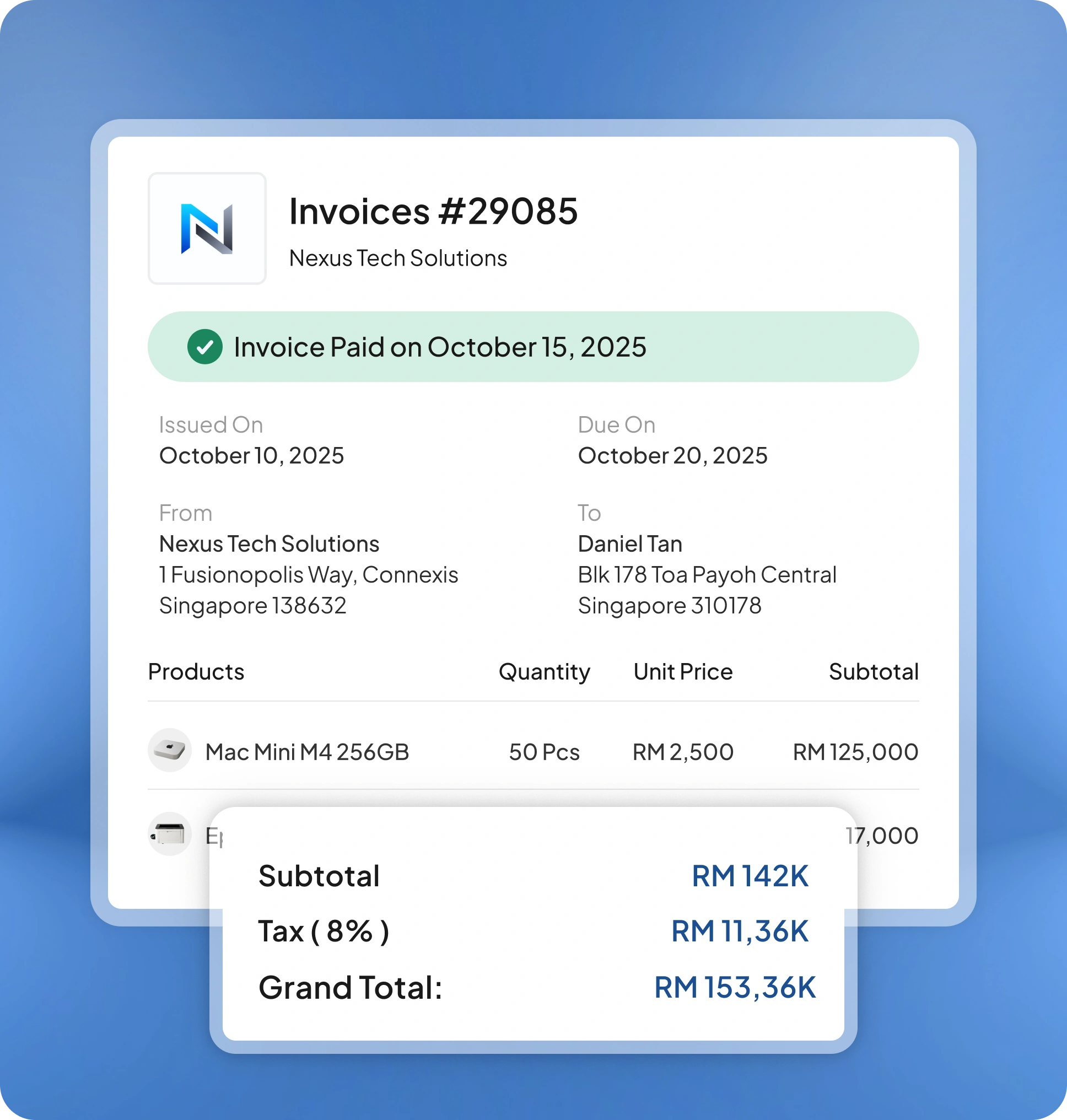 accounting software feature page HashMicro for Tax & Compliance