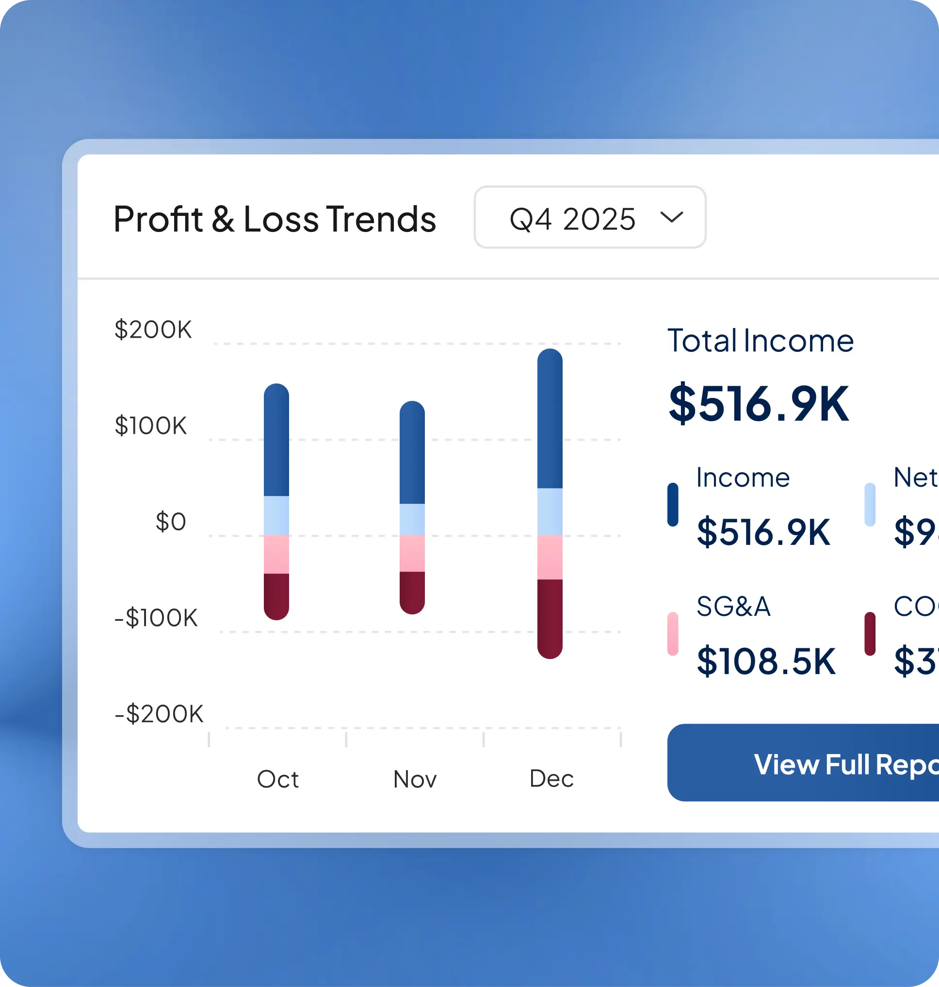 Accounting software interface preview