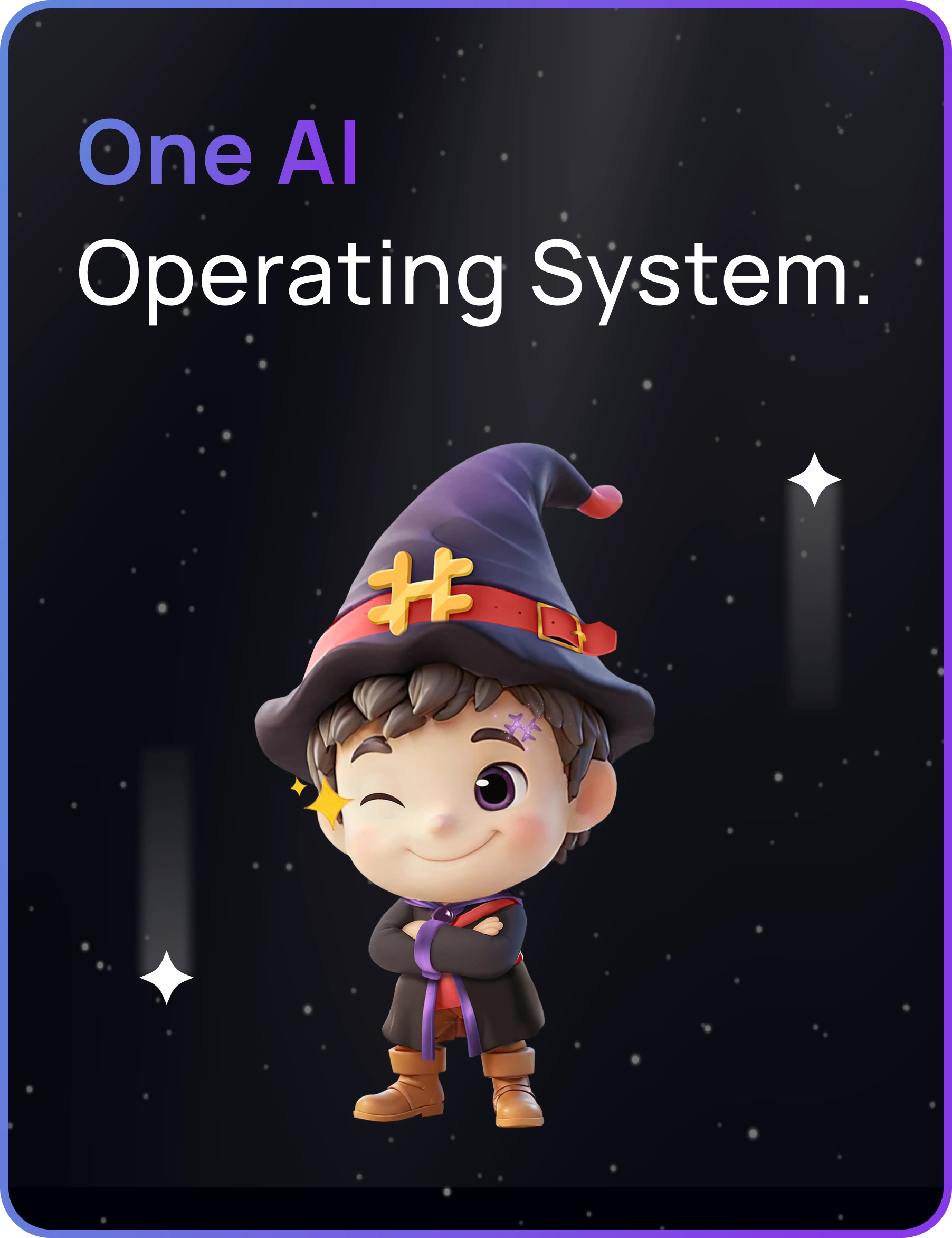 One AI Operating System with Hashy mascot