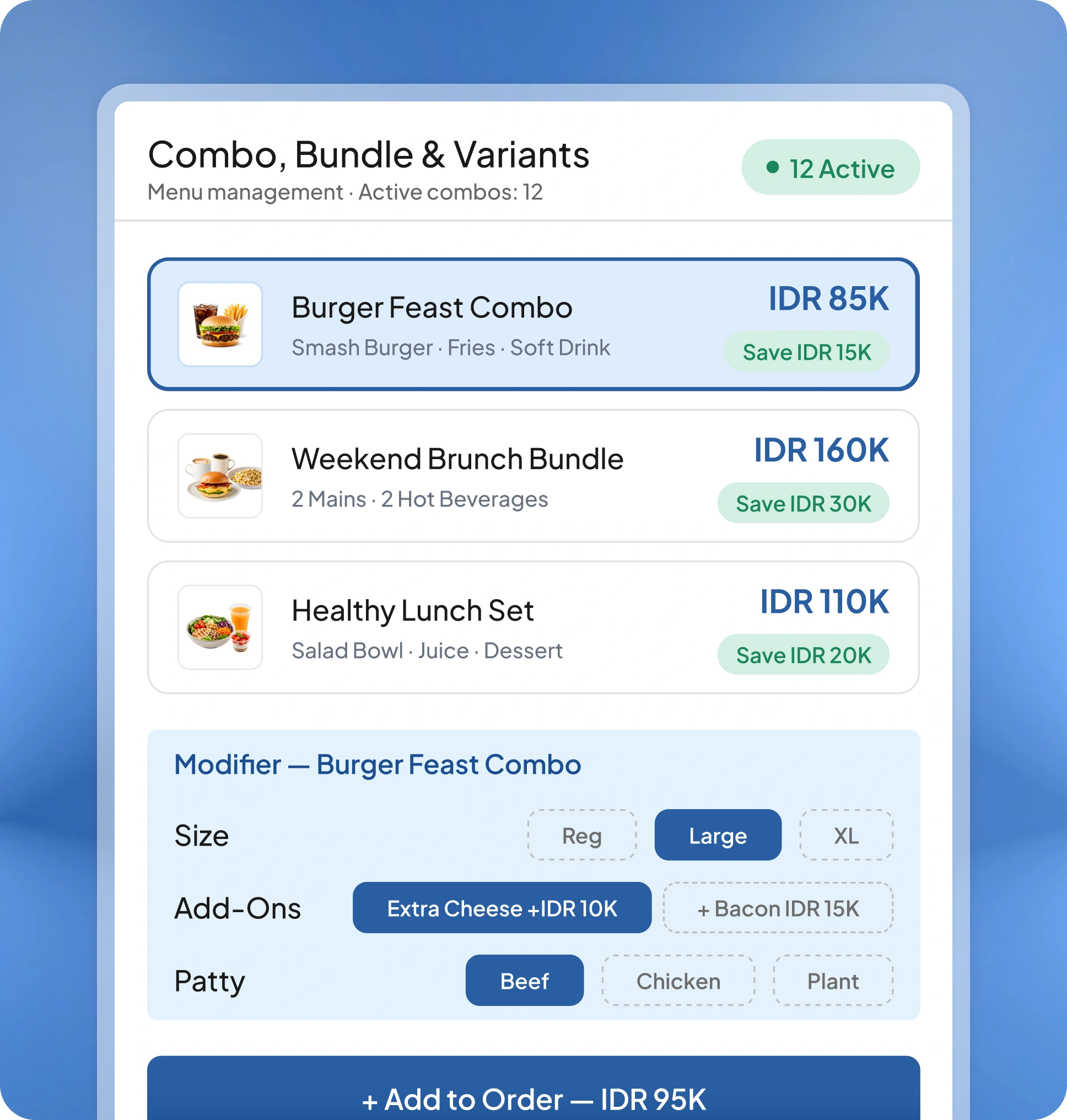 Halaman fitur aplikasi pos f&b HashMicro untuk Menu Pricing Management