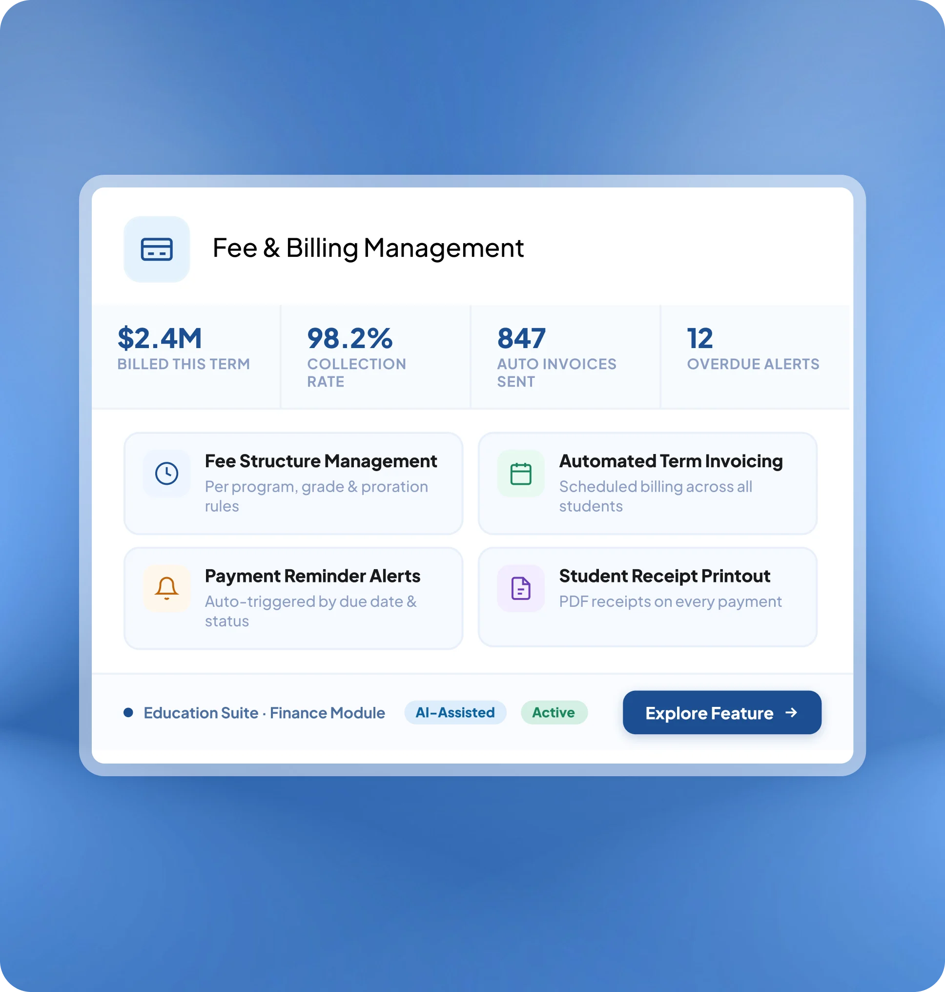 School Management Fee and Billing Management